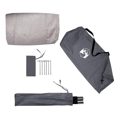 vidaXL Tente de plage 2 personnes Gris Imperméable