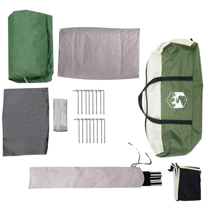 vidaXL Tente de camping avec auvent 5 personnes Vert Imperméable