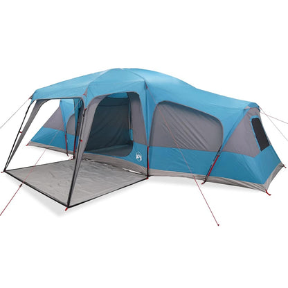 vidaXL Tente familiale avec auvent 9 personnes Bleu Imperméable