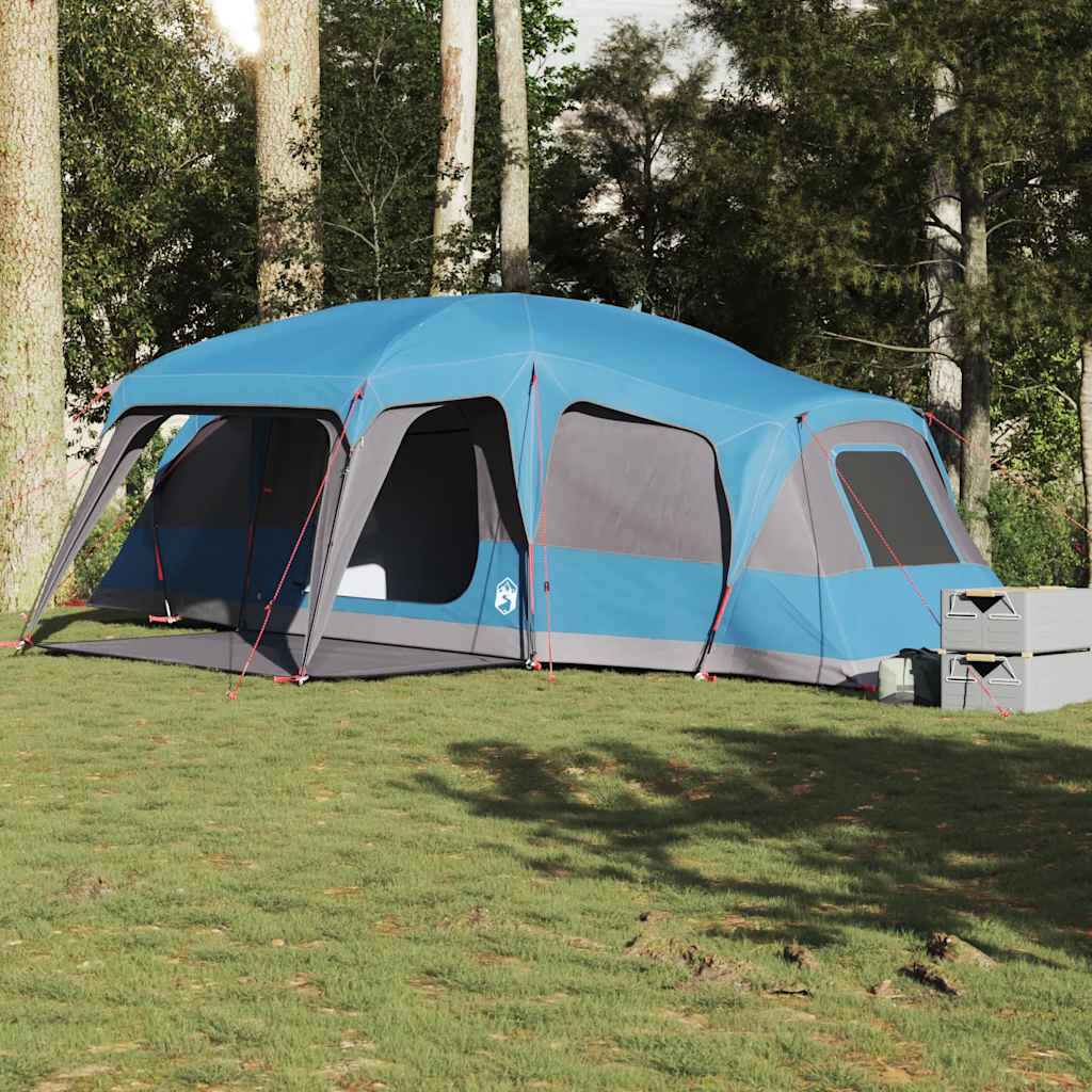 vidaXL Tente familiale avec auvent 9 personnes Bleu Imperméable