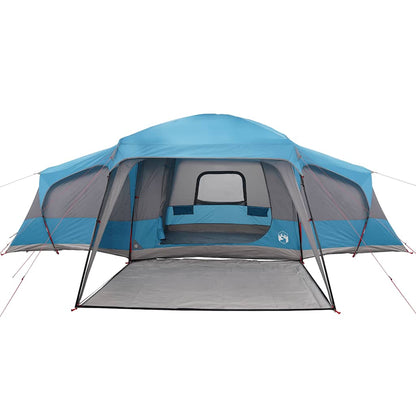 vidaXL Tente familiale avec auvent 9 personnes Bleu Imperméable