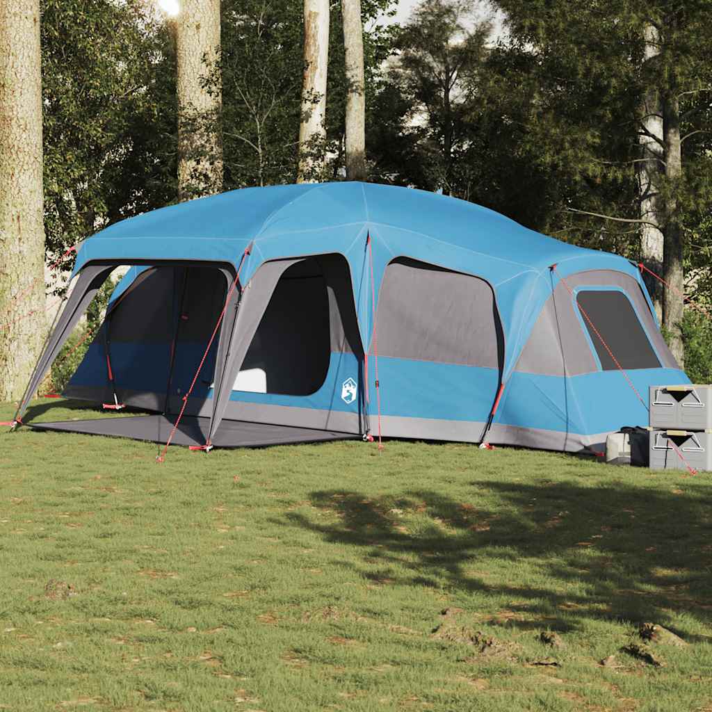 vidaXL Tente familiale avec auvent 9 personnes Bleu Imperméable
