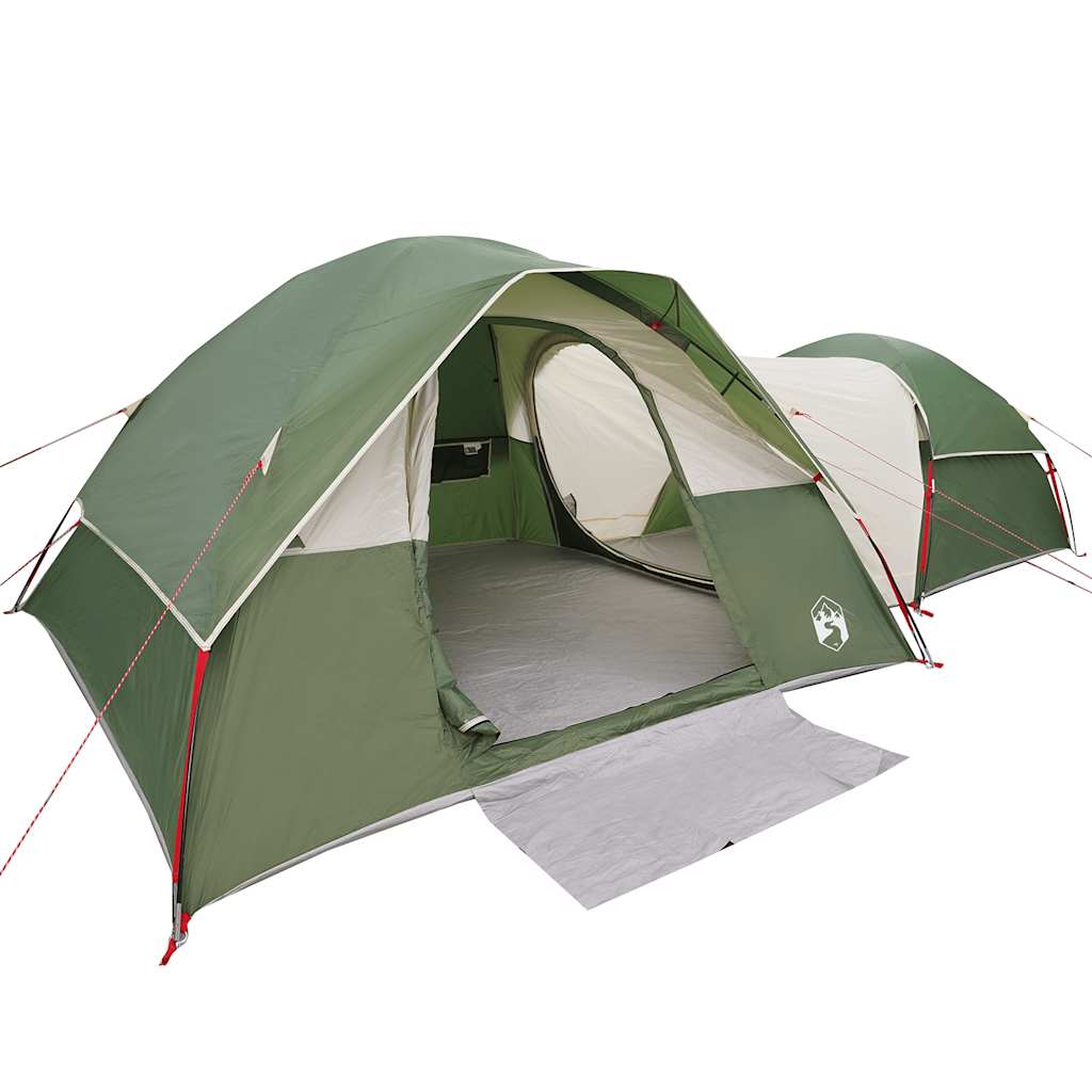 vidaXL Tente de camping 5 personnes Verte Imperméable
