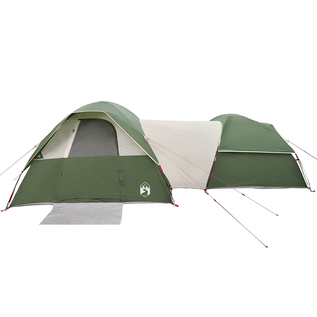 vidaXL Tente de camping 5 personnes Verte Imperméable