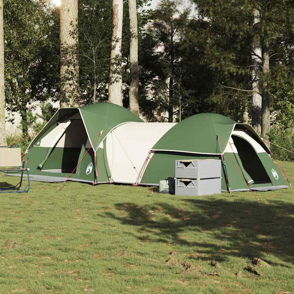 vidaXL Tente de camping 5 personnes Verte Imperméable