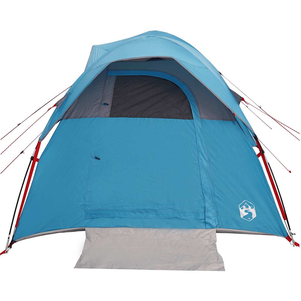 vidaXL Tente de camping 5 personnes Bleu Étanche