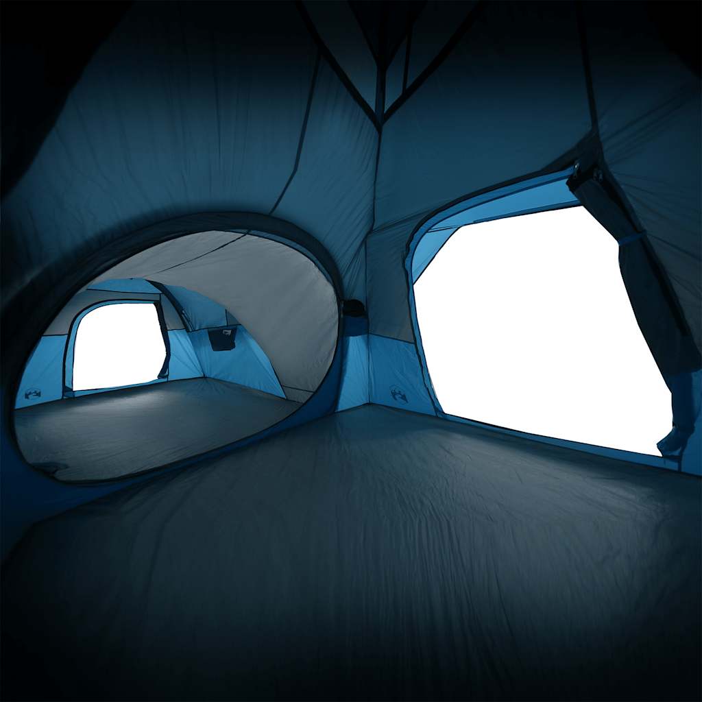 vidaXL Tente de camping 5 personnes Bleu Étanche