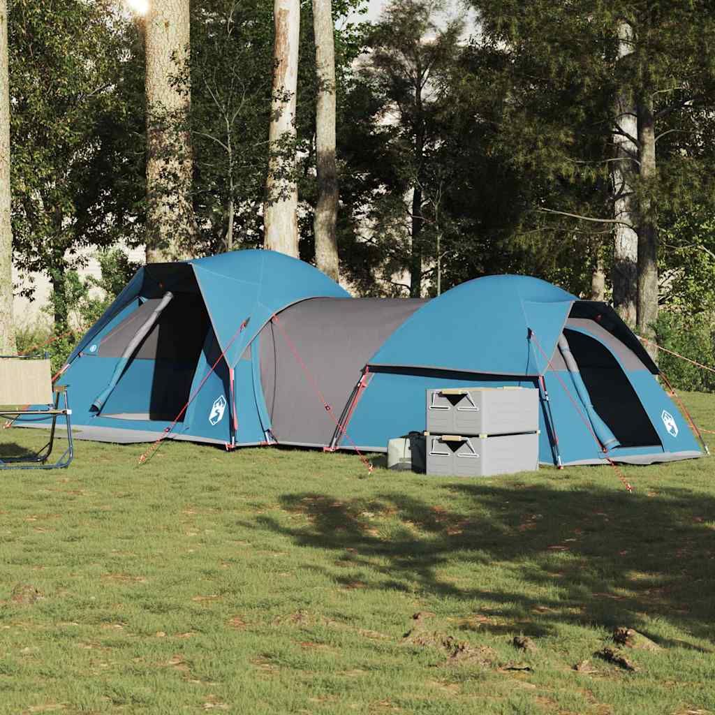 vidaXL Tente de camping 5 personnes Bleu Étanche