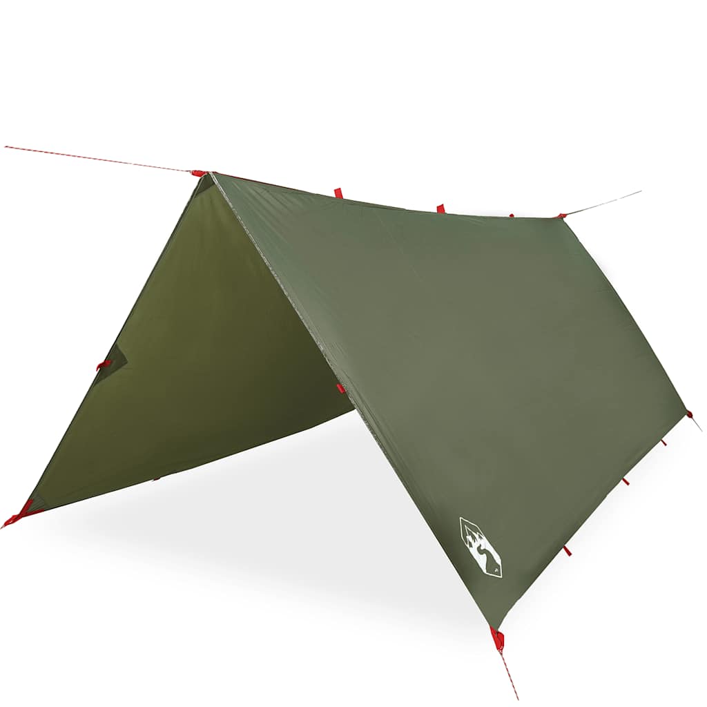 vidaXL Tarp vert olive 366x306 cm Imperméable