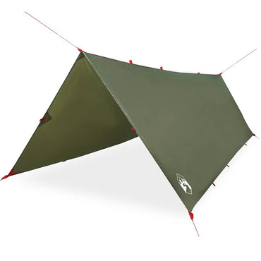 vidaXL Tarp Olivgrün 406x306 cm Wasserdicht