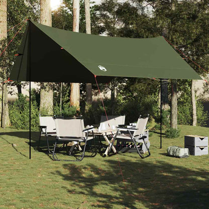 vidaXL Tarp Vert olive 438x376x212 cm Imperméable