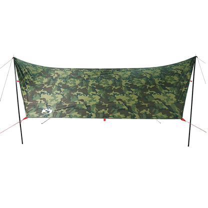 vidaXL Tente de camping camouflage 438x376x212 cm Imperméable