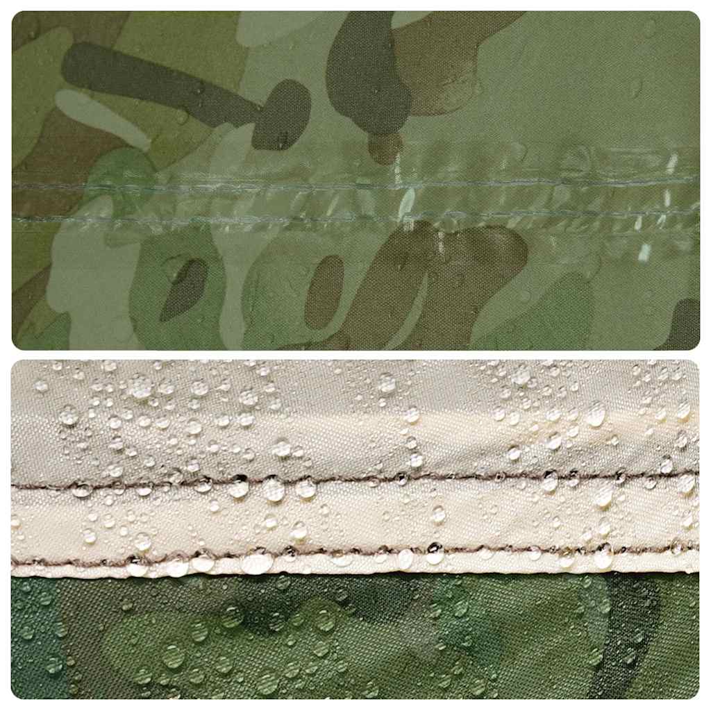 vidaXL Tente de camping camouflage 438x376x212 cm Imperméable