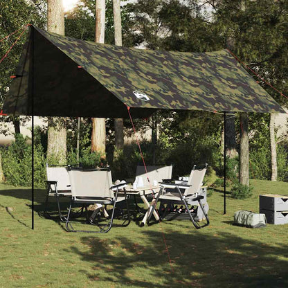vidaXL Tente de camping camouflage 438x376x212 cm Imperméable