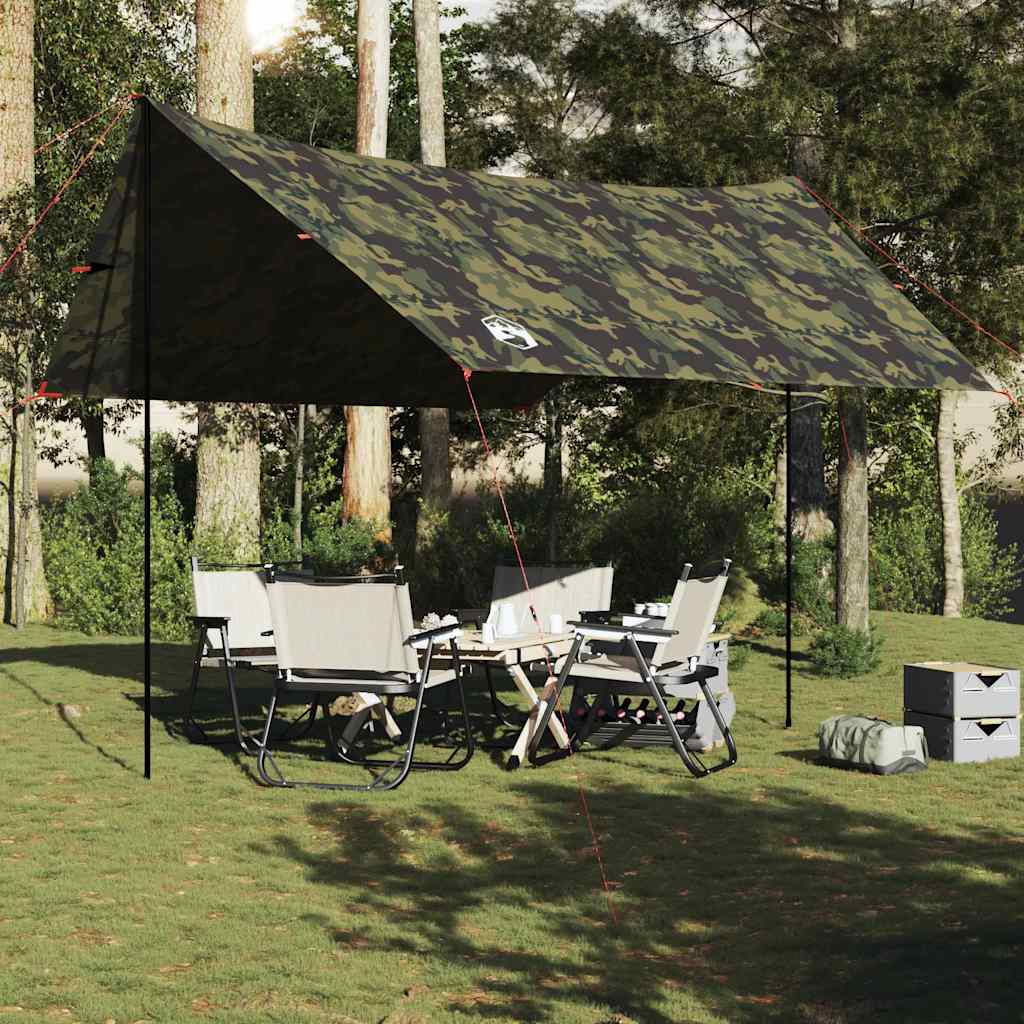 vidaXL Tarp camouflage 462x306x211 cm imperméable