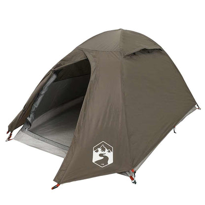 vidaXL Kuppel-Campingzelt 2 Personen Braun Wasserdicht