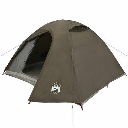 vidaXL Kuppel-Campingzelt 3 Personen Braun Wasserdicht