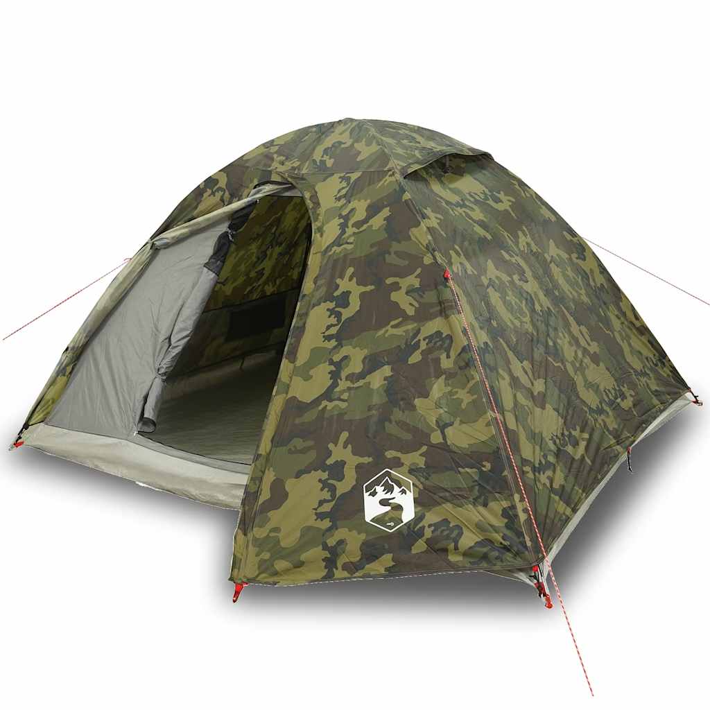 vidaXL Tente dôme de camping 3 personnes motif camouflage étanche