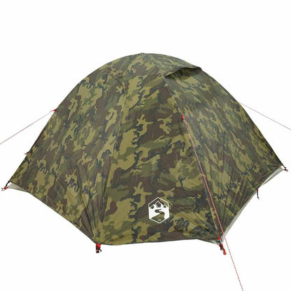 vidaXL Tente dôme de camping 3 personnes motif camouflage étanche