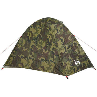 vidaXL Tente dôme de camping 3 personnes motif camouflage étanche