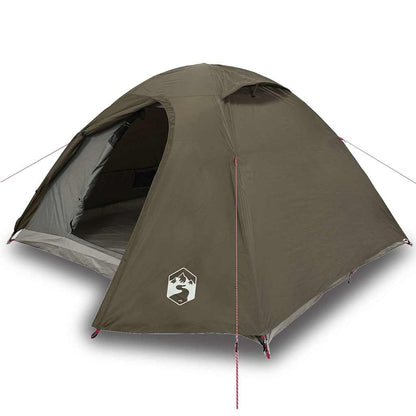 vidaXL Kuppel-Campingzelt 4 Personen Braun Wasserdicht