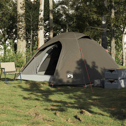 vidaXL Kuppel-Campingzelt 4 Personen Braun Wasserdicht