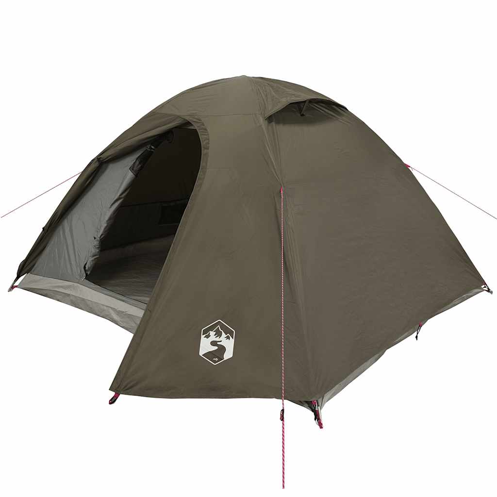 vidaXL Kuppel-Campingzelt 4 Personen Braun Wasserdicht
