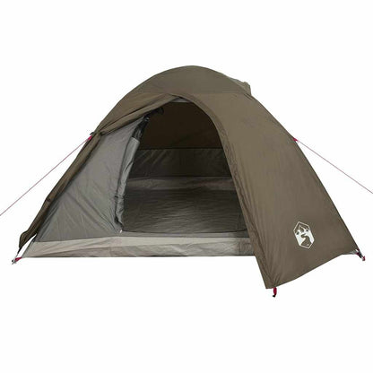 vidaXL Kuppel-Campingzelt 4 Personen Braun Wasserdicht