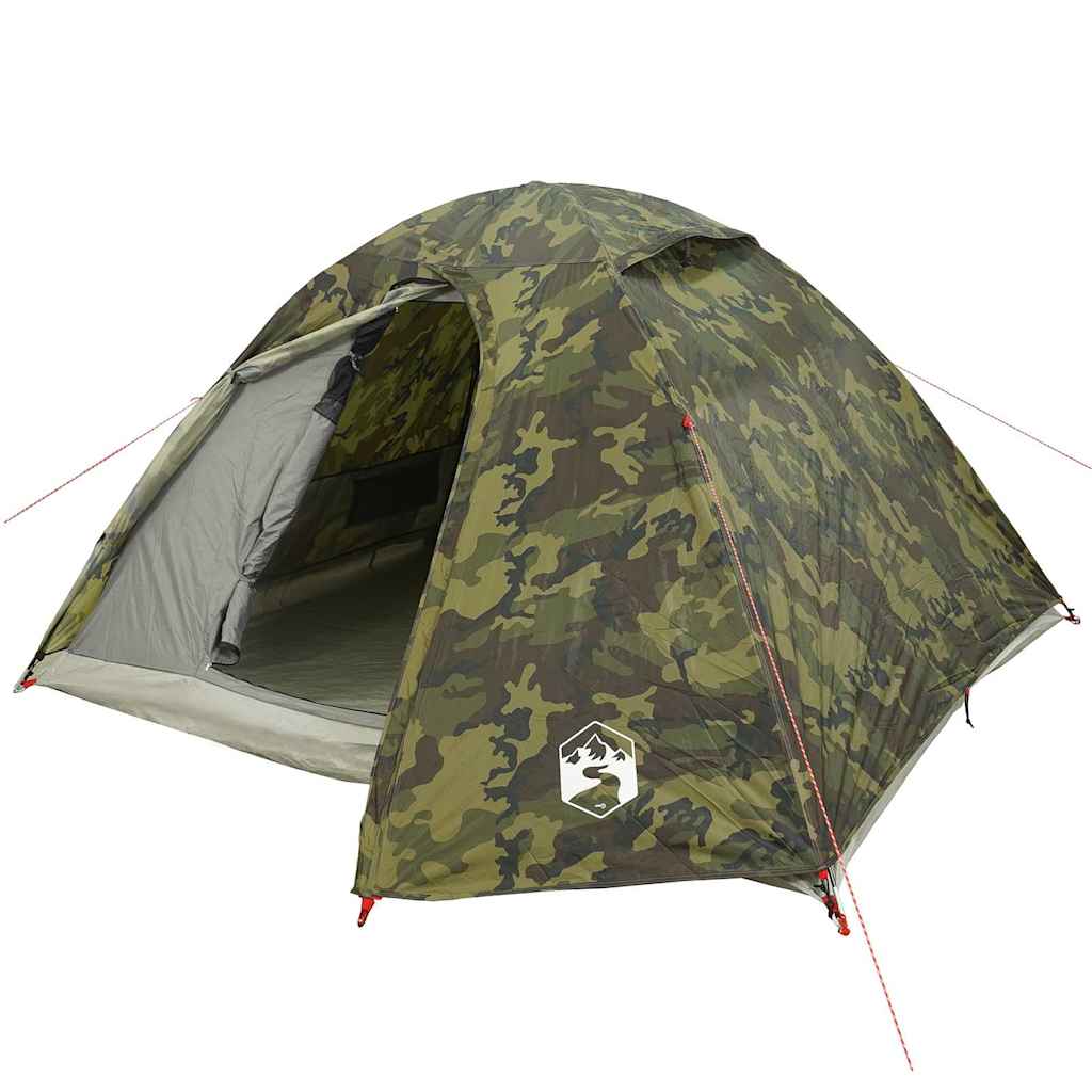 vidaXL Tente dôme camouflage 4 personnes imperméable