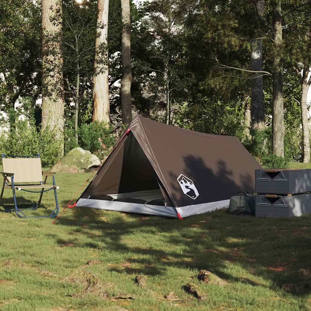 vidaXL Campingzelt 2 Personen Braun Wasserdicht