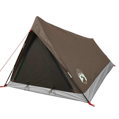 vidaXL Campingzelt 2 Personen Braun Wasserdicht