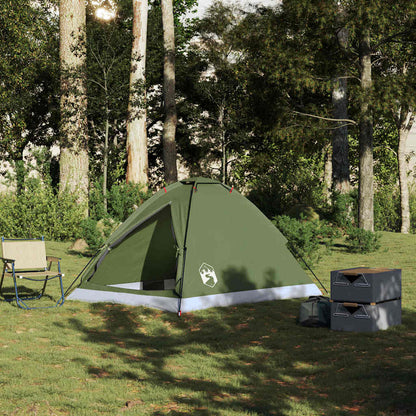 vidaXL Kuppel-Campingzelt 2 Personen Olivgrün Wasserdicht
