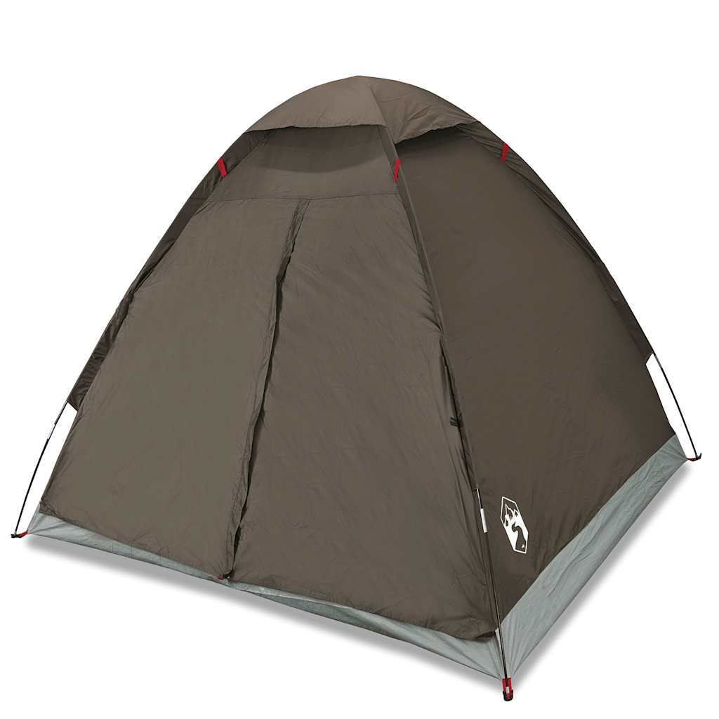 vidaXL Kuppel-Campingzelt 2 Personen Braun Wasserdicht