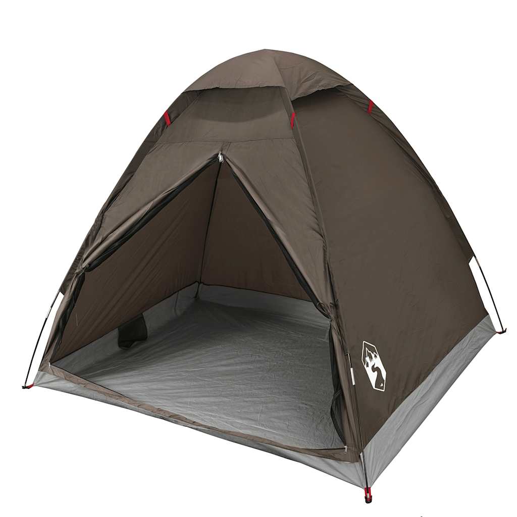vidaXL Kuppel-Campingzelt 2 Personen Braun Wasserdicht