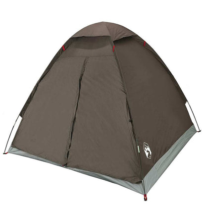 vidaXL Kuppel-Campingzelt 2 Personen Braun Wasserdicht