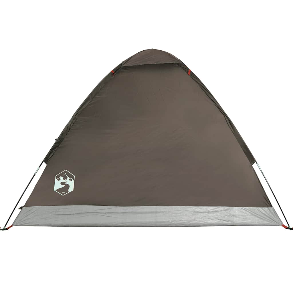 vidaXL Kuppel-Campingzelt 2 Personen Braun Wasserdicht