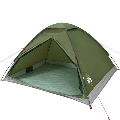 vidaXL Kuppel-Campingzelt 4 Personen Olivgrün Wasserdicht