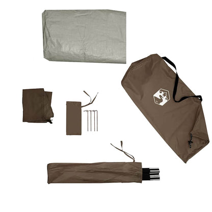 vidaXL Kuppel-Campingzelt 4 Personen Braun Wasserdicht