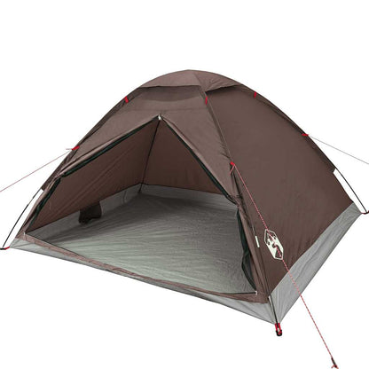 vidaXL Kuppel-Campingzelt 4 Personen Braun Wasserdicht