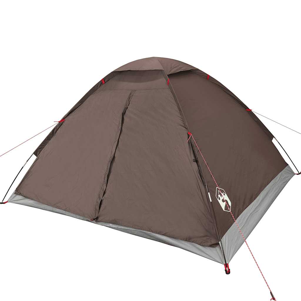 vidaXL Kuppel-Campingzelt 4 Personen Braun Wasserdicht