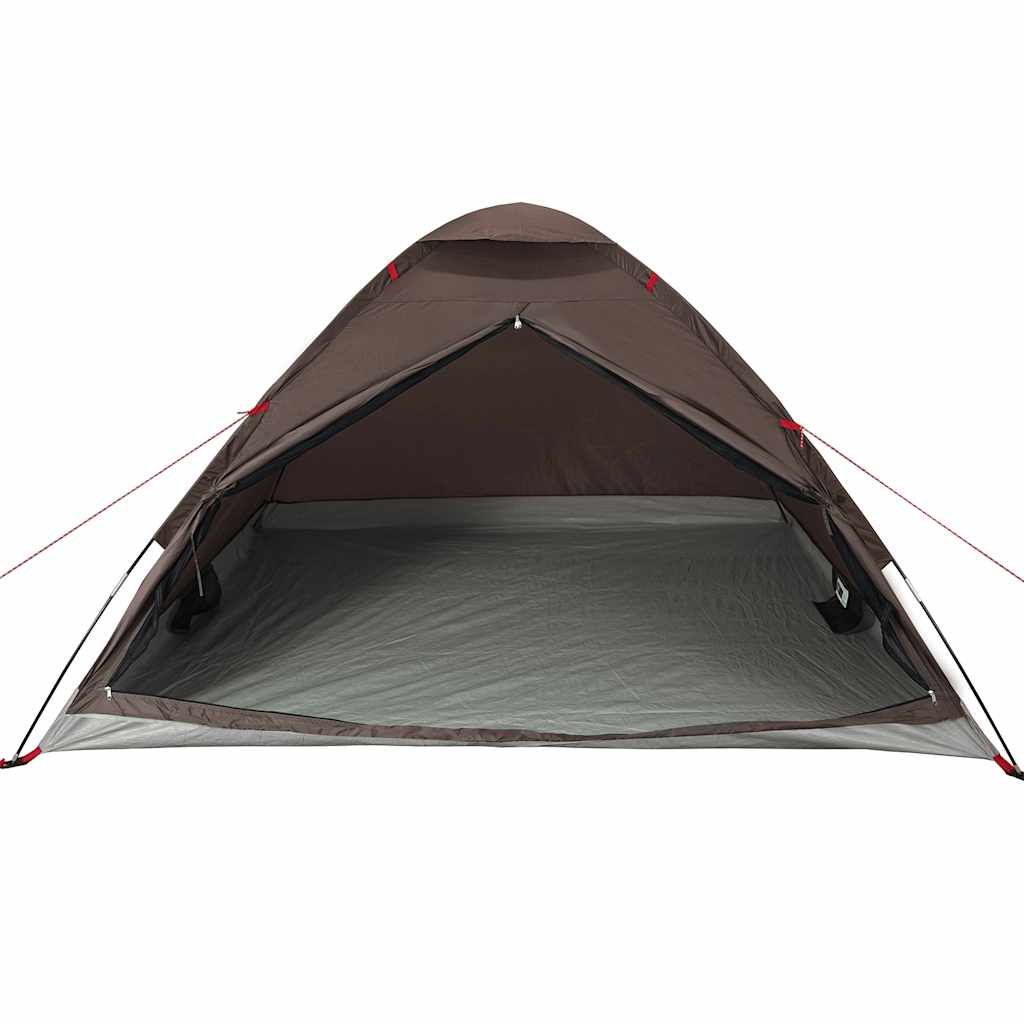 vidaXL Kuppel-Campingzelt 4 Personen Braun Wasserdicht