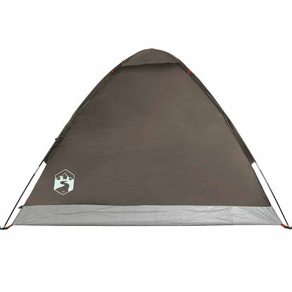 vidaXL Kuppel-Campingzelt 4 Personen Braun Wasserdicht