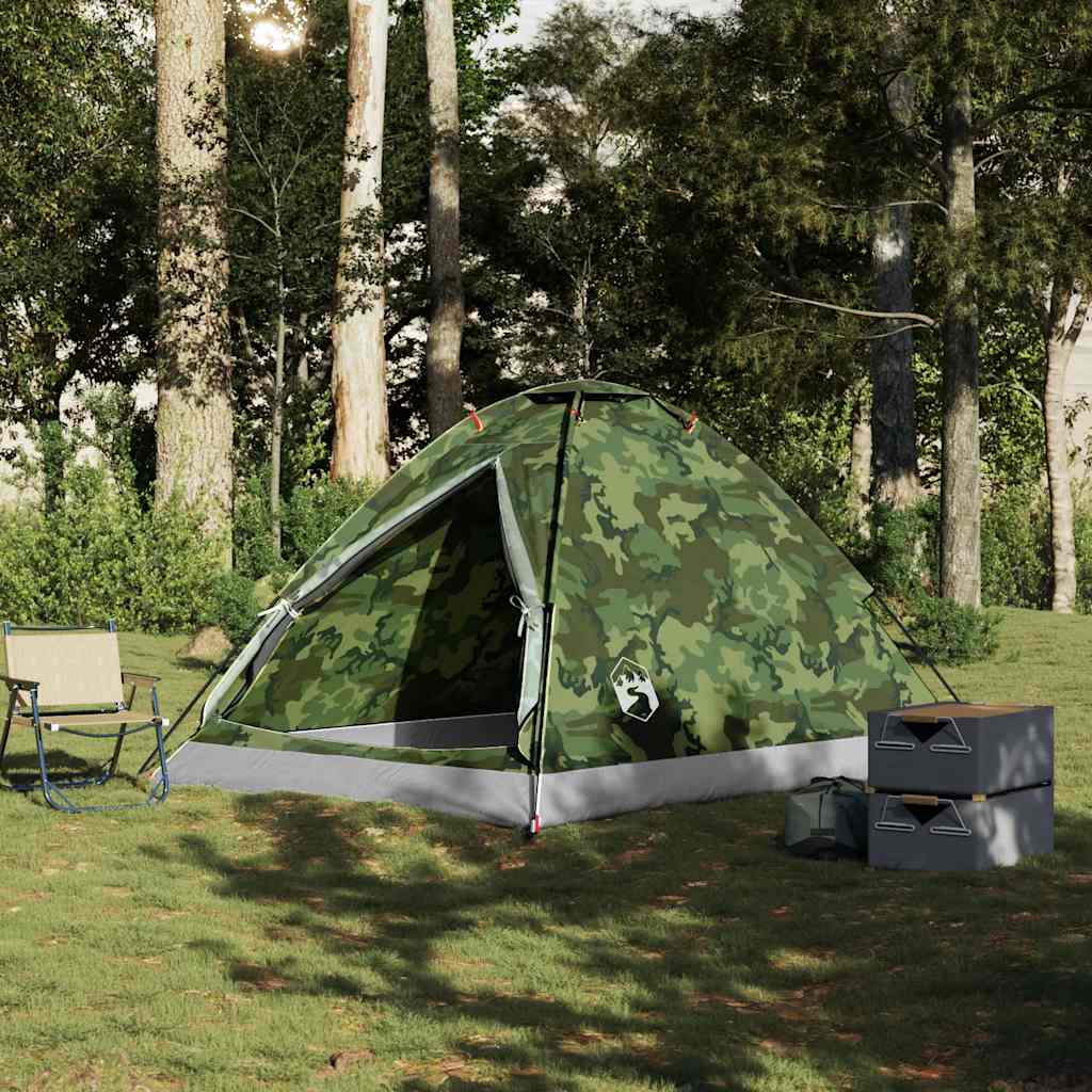 vidaXL Kuppelzelt 4 Personen Camouflage Wasserdicht