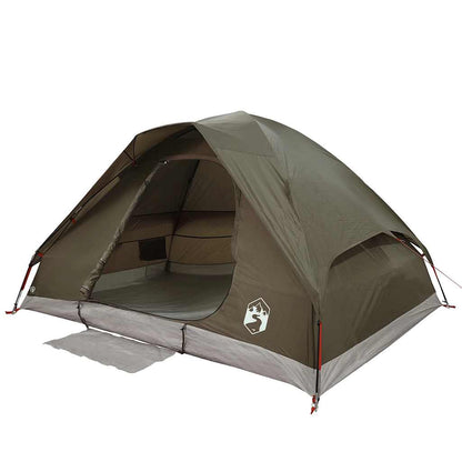 vidaXL Kuppel-Campingzelt 4 Personen Braun Wasserdicht