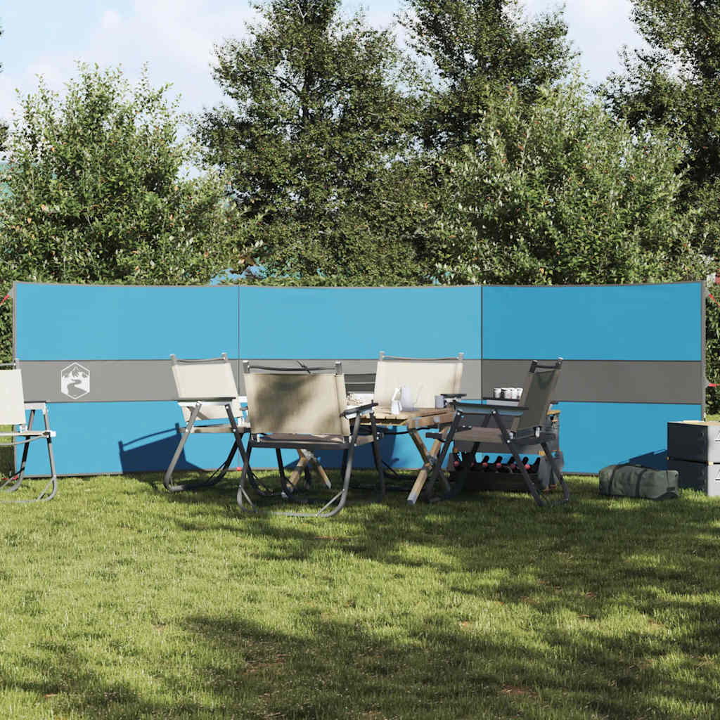 Camping-Windschutz Blau 490x123 cm Wasserdicht