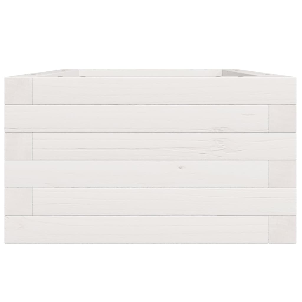 vidaXL Pflanzkübel Weiß 40x40x23 cm Massivholz Kiefer