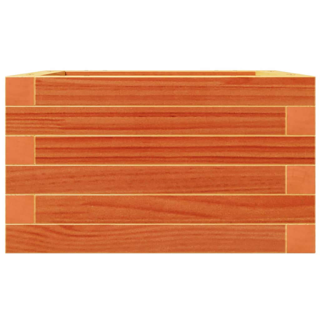 vidaXL Pflanzkübel Wachsbraun 40x40x23 cm Massivholz Kiefer