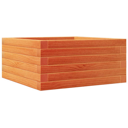 vidaXL Pflanzkübel Wachsbraun 50x50x23 cm Massivholz Kiefer