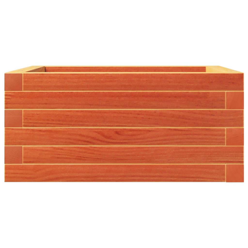 vidaXL Pflanzkübel Wachsbraun 50x50x23 cm Massivholz Kiefer