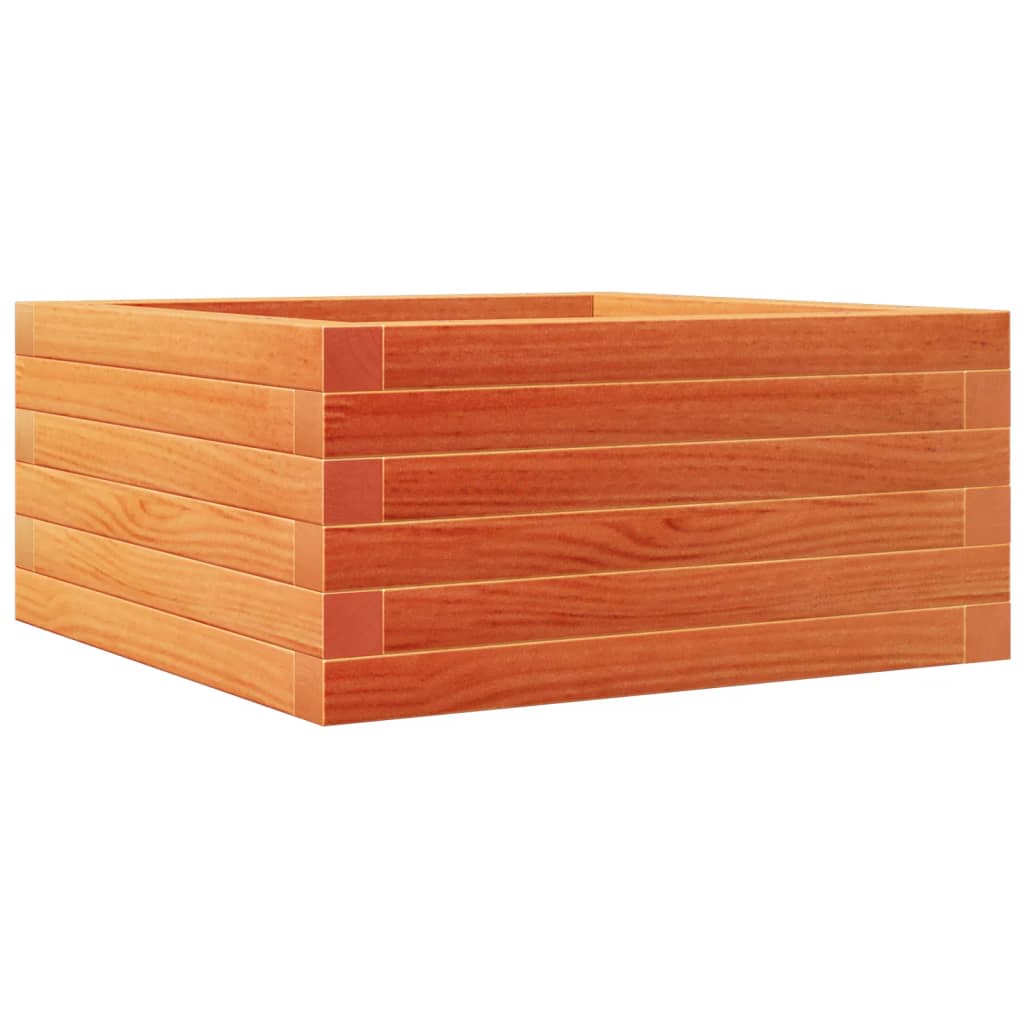 vidaXL Pflanzkübel Wachsbraun 50x50x23 cm Massivholz Kiefer